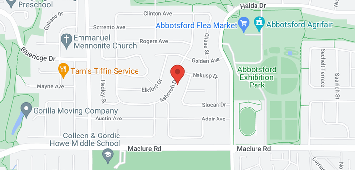 map of 3374 ASHCROFT DRIVE